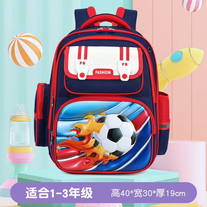 2024 cross-border school backpack for grades 3-6: large capacity, cartoon design, stylish, lightweight backpack with compartment