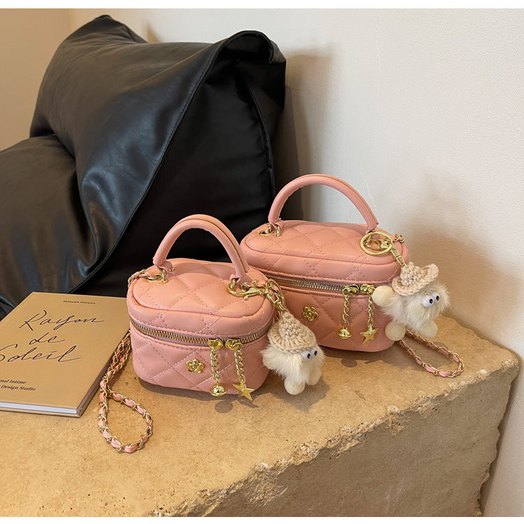 Cross-border diamond chain bag women's spring and summer 2025 new fashion niche shoulder messenger bag high-end mini bag