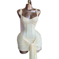 European and american cross-border women's fashion:  autumn new arrivals - sexy, elegant, solid color lace bodycon slip dress