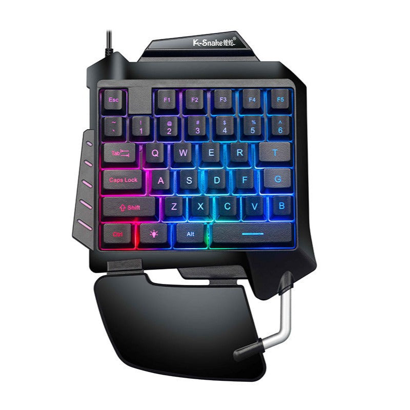 Viper g92 mechanical feel wired one-handed gaming keyboard - perfect for peacekeeper elite mobile gaming (pubg mobile) - cross-border edition