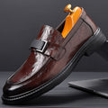 Men's genuine leather dress shoes - new hand-crafted texture, business & casual style, british pointed toe, groom & wedding shoes