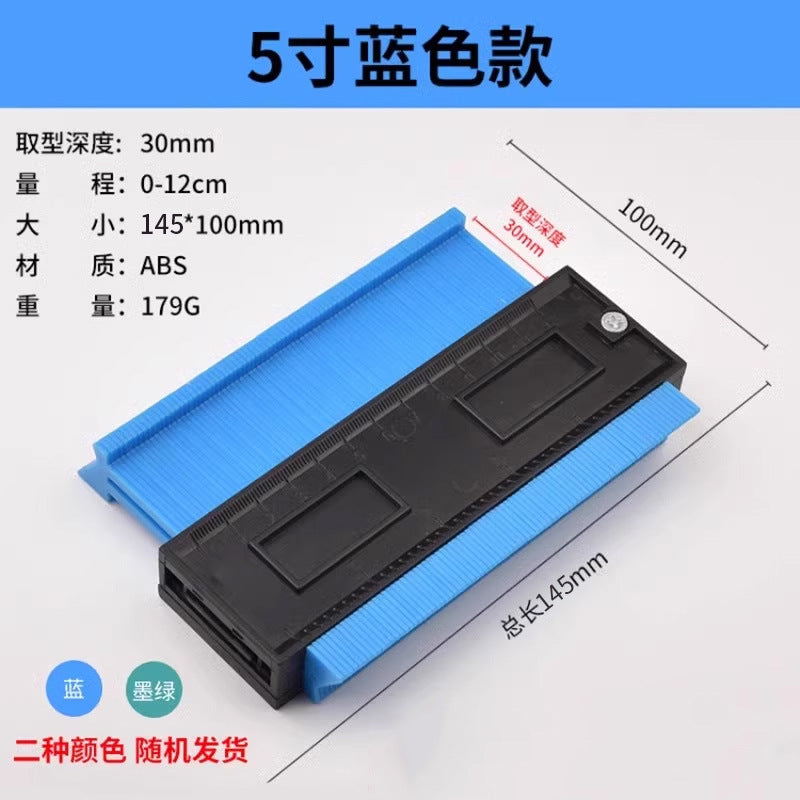 Multi-functional profile gauge for arching, mold taking, contouring, and measuring: ideal for plaster lines, decorative arcs, tile installation, and irregular woodworking