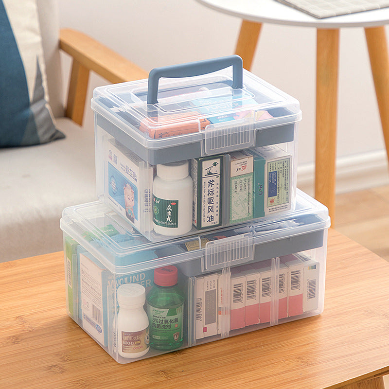 Home medical medicine box storage Home large-capacity medical emergency medicine box storage box Mask medicine storage box
