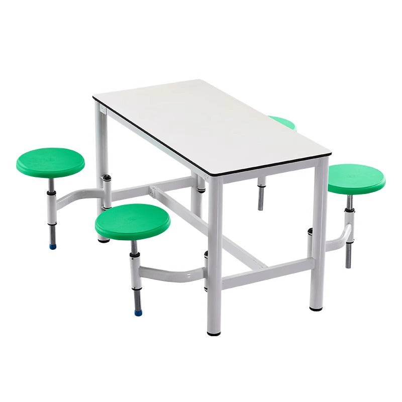 Canteen dining table conjoined combination school students 6 people 4 people factory staff dining room hanging stool company dining room dining table and chairs
