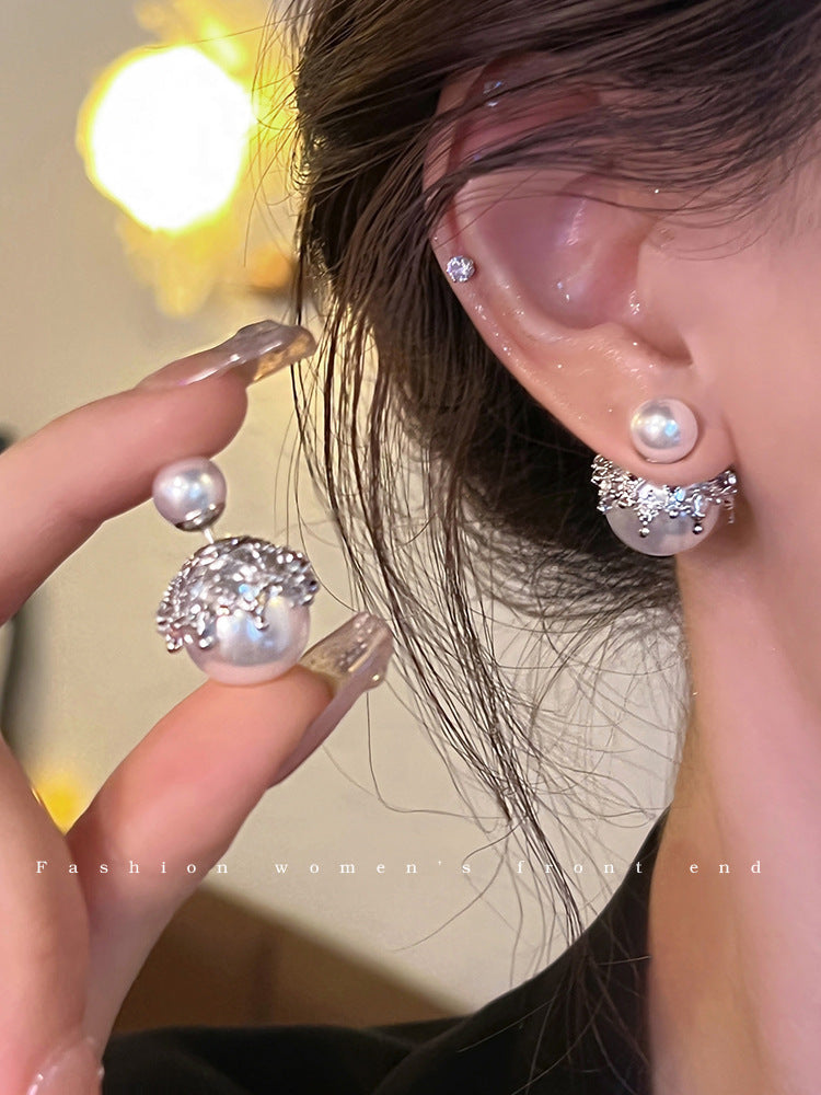 Ins pearl earrings for women niche styleaccessible luxuryeasiest for match earrings pendant classyretroelegant earrings 925 silver needle wholesale