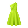 European and american plus size women's fashionable and elegant solid color sexy high waist ruched off-the-shoulder evening gown cross-border dress