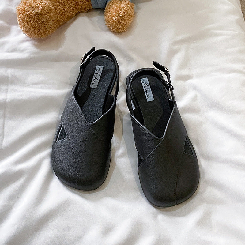 Casual baotou sandals women's new arrivalsummerk-stylefrenchretro forest fairy style casualflats roman shoes