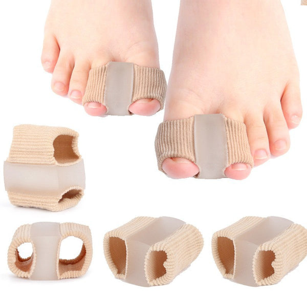 Toe splitter thumb valgus big foot bone overlapping toe splitter male and female fiber double hole cover toe orthosis