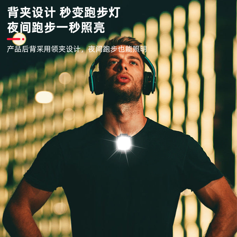Ready-to-ship cross-border tiktok bicycle front and rear led safety warning lights - rechargeable, portable, emergency, and outdoor use