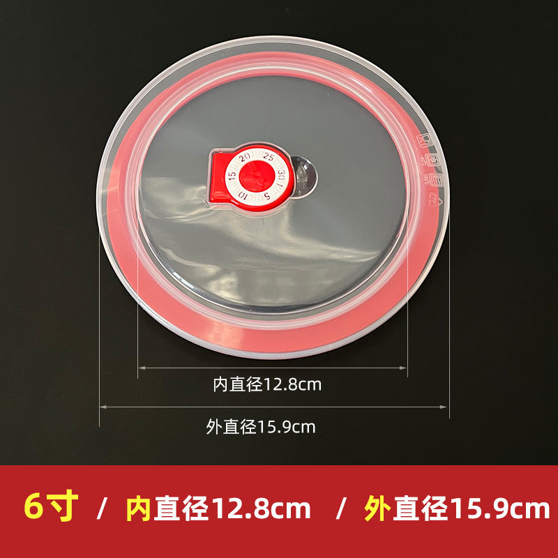 Food-grade round universal food storage bowl lid, transparent silicone sealing lid, leak-proof plastic bowl cover, household dustproof and oil-resistant