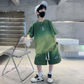 Boys' summer outfit set: trendy & stylish  new collection - cool & edgy summer sportswear for mid-to-large children