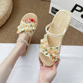 Summernew arrival women's easiest for matchflats two-wear sandals beach floral fashion sandals for women