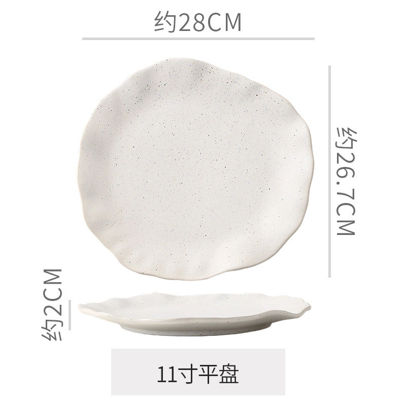 Vintage chic dinnerware set - restaurant, hotel, and home use - unique shaped dessert plates, pastry bowls, and rice bowls - wholesale