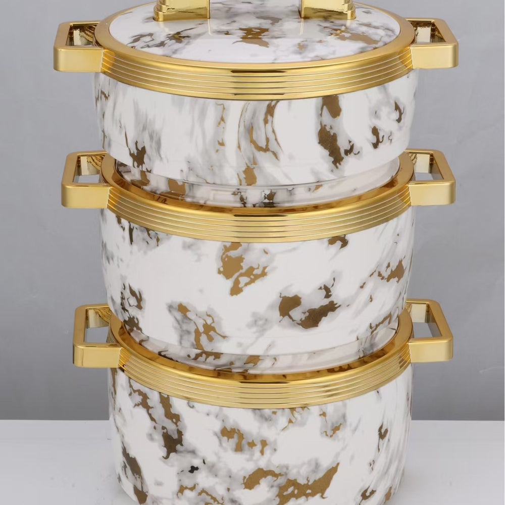 Factory direct cross-border hot selling insulated lunch box stainless steel food container insulated pot kitchen tableware new three-piece set