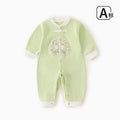 Baby fall and winter cotton chinese style chinese style one-piece khaki newborn baby crawling clothes outing clothes bag butt clothes