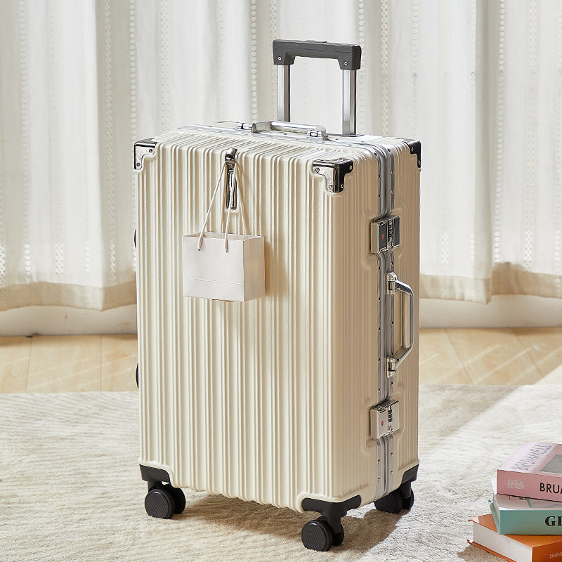 2025 luggage simple Internet celebrity ins retro travel 24 inch box 26 inch trolley case silent wheel durable