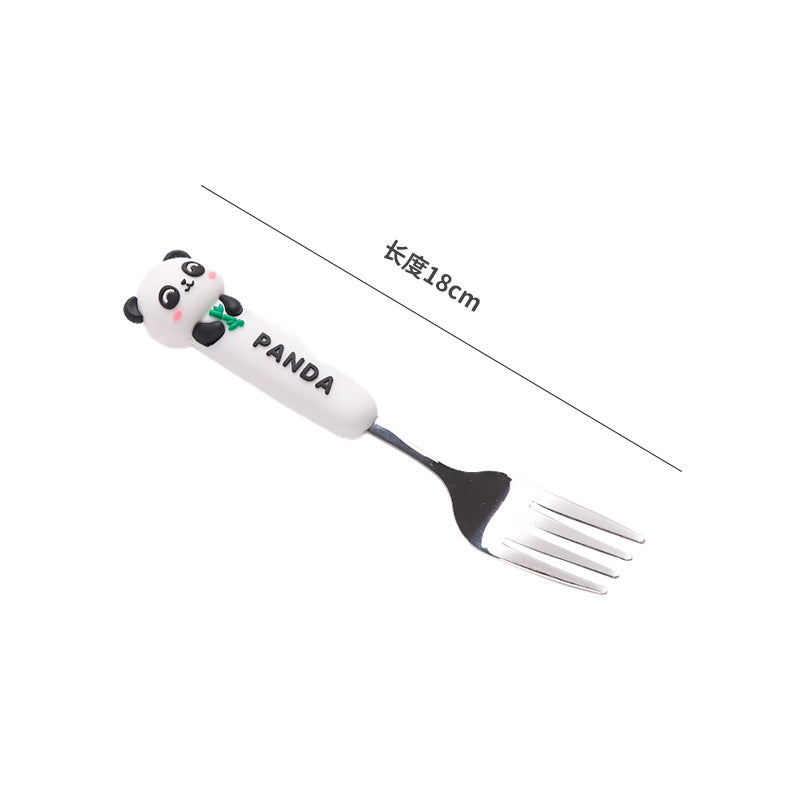 High-style, detachable, anti-scald handle fork and spoon set. cartoon design, perfect for kids' mealtimes. includes a fork, spoon, and soup spoon. wholesale options available for home use