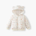 Kids' outerwear  new collection: baby winter padded coat, warm hooded children's jacket, floral christmas reindeer design