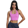 European and american new sexy halter strapless sports bra with beautiful back design - women's fashion ruched sports bra dt146