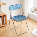 Transparent acrylic chair folding chair simple portable photo folding stool ins style popular makeup chair for home