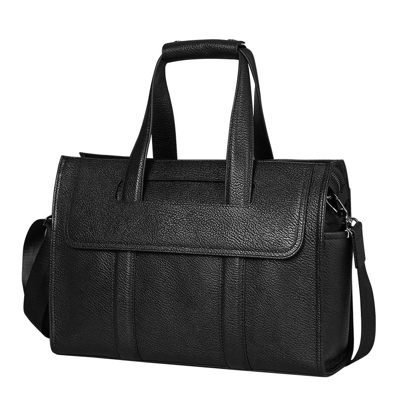 New men's bag genuine leather men's handbag cowhide computer bag 15.6 inch business large-capacity briefcase messenger bag
