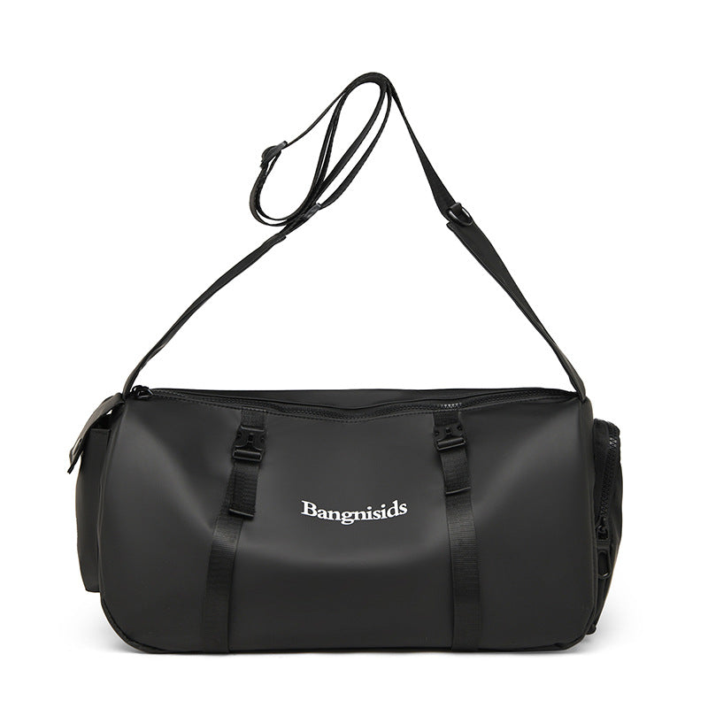 Spring new, shoulder bag polyester capacity short trip messenger bag outdoor leisure leather film waterproof fitness bag