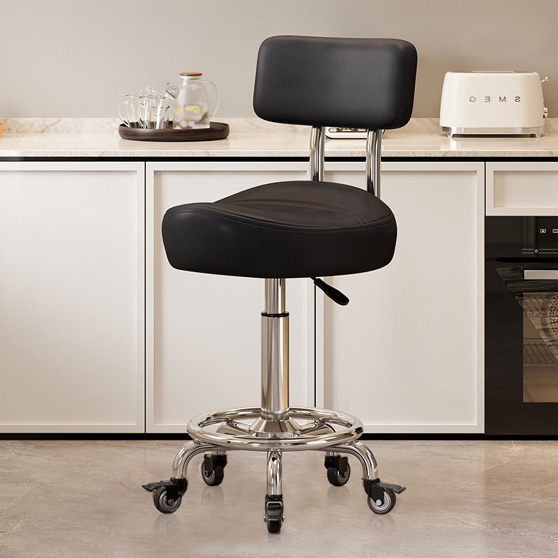 Saddle Chair Kitchen Cooking Chair Front Desk Cashier High Stool Universal Wheel Lifting Chair Beauty Barber Stool