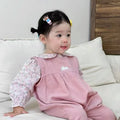 Baby overalls spring and autumn baby suit girl autumtwo-piece setsweet floral doll shirt outing suit