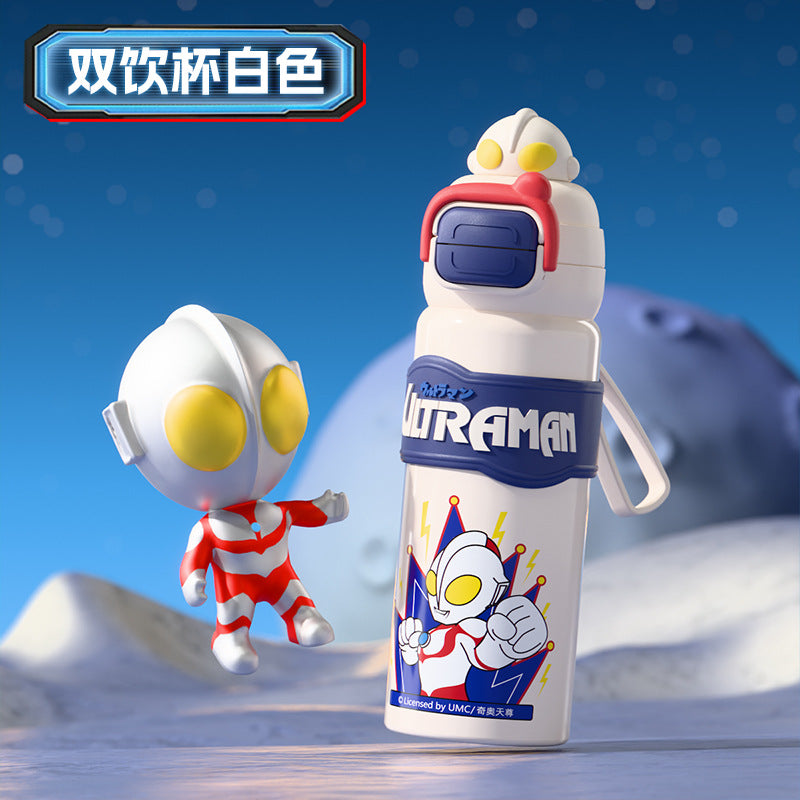 Ultraman kids' insulated water bottle - perfect for school, food-grade 316 stainless steel, elementary school students, baby straw cup