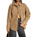 Amazon fashion elegant long sleeve button denim shirt women's  spring new style distressed denim jacket