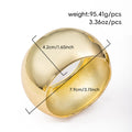 Wholesale glossy open bangle, european and american cross-border alloy jewelry, women's minimalist wide round bracelet, statement jewelry