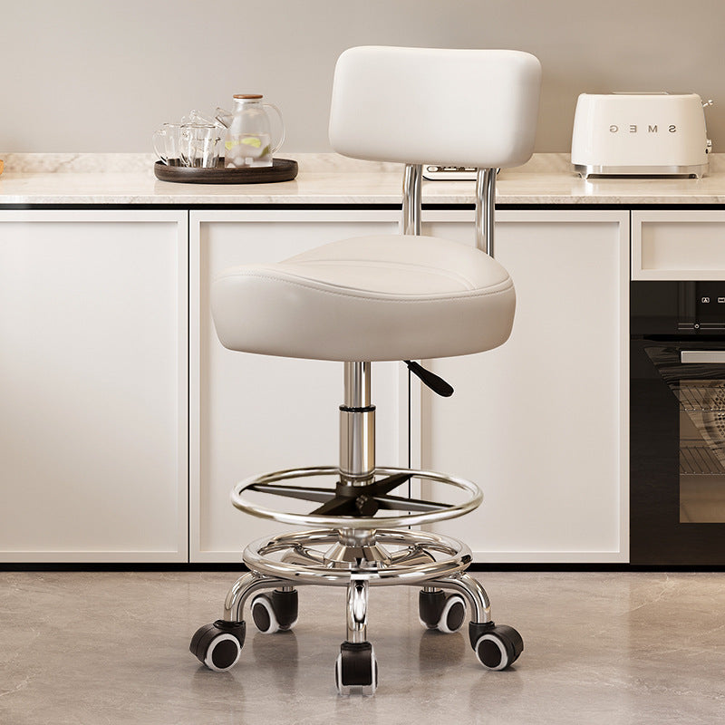 Saddle Chair Kitchen Cooking Chair Front Desk Cashier High Stool Universal Wheel Lifting Chair Beauty Barber Stool