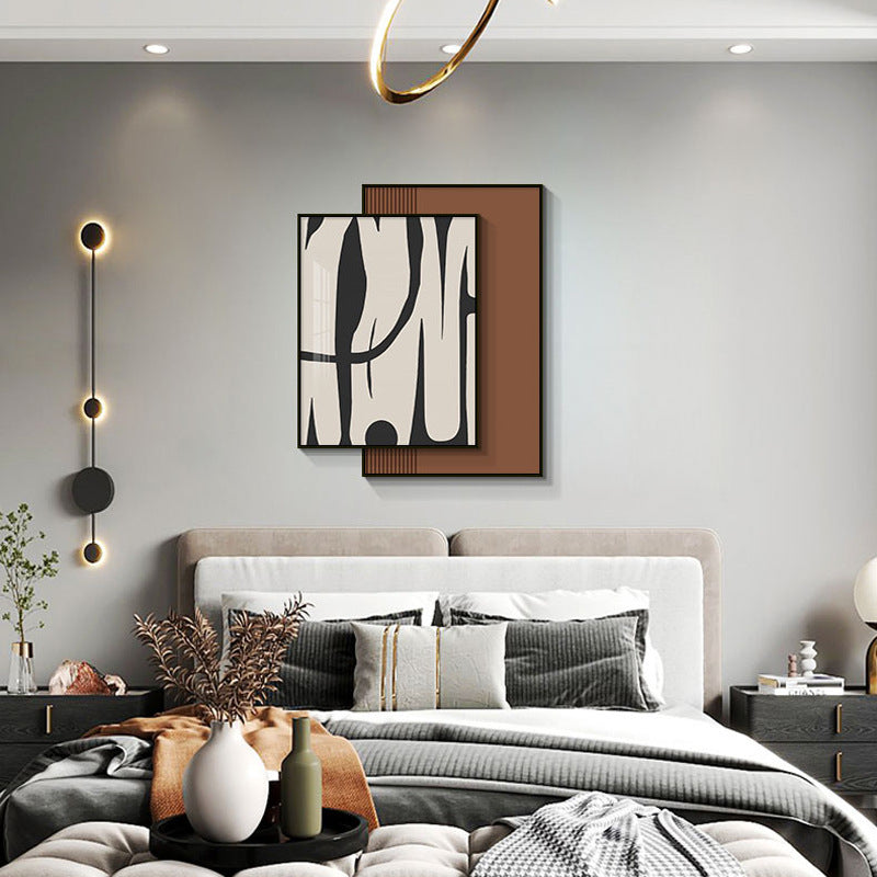 Light luxury modern room bedroom decorative painting abstract art superimposed master bedroom bedside painting creative 2025 new