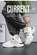 Spring men's shoes 2025 new breathable shoes men's trendy versatile hidden heel sneakers casual dad shoes