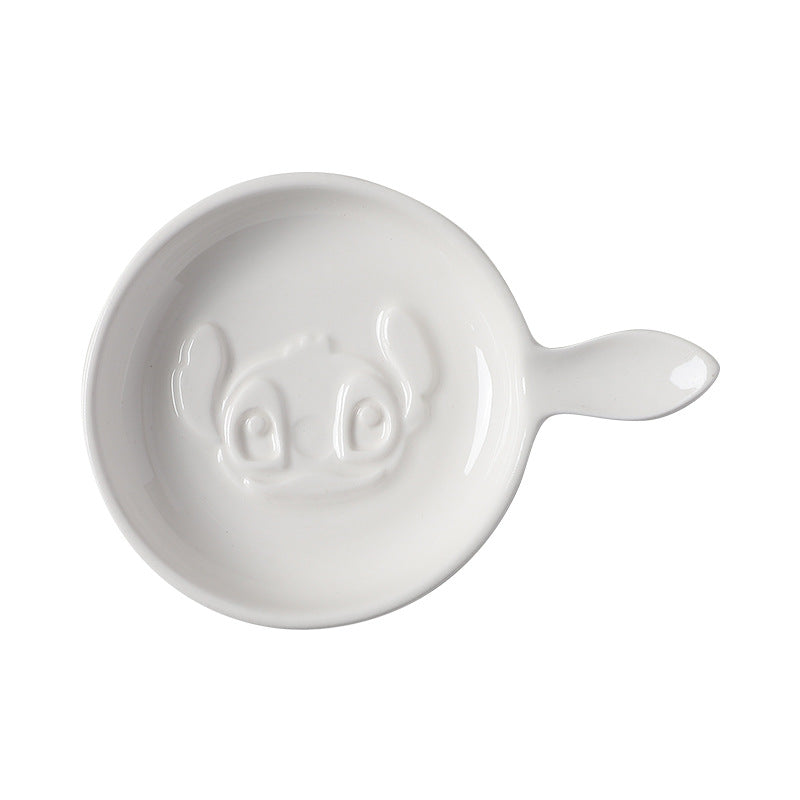 Ceramic tableware cartoon seasoning dipping dish for home bowls and chopsticks creative sauce hotel cute side dishes soy sauce wholesale