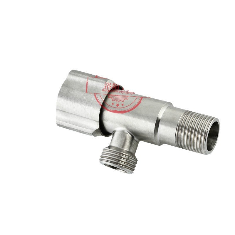 Angle valve 304 stainless steel ball valve body copper ball core dn15rf batch lengthening manufacturers wholesale hot and cold water triangle valve