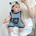 Newborn baby lightweight summer vest outfit, unisex baby cool romper, sleeveless bodysuit for summer, trendy one-piece