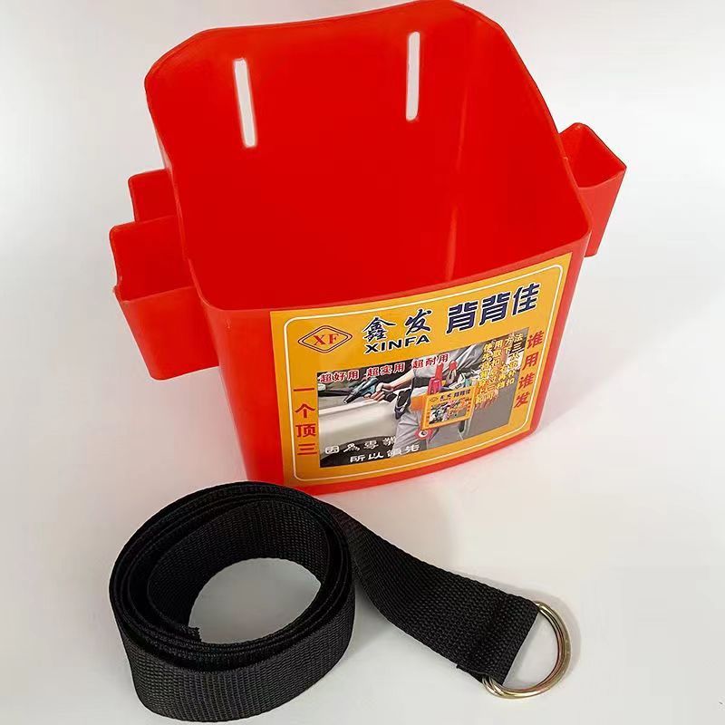 Nail box back good nail bucket fanny pack portable tool box double grid multi-function thickened construction site nail pocket plastic waist box