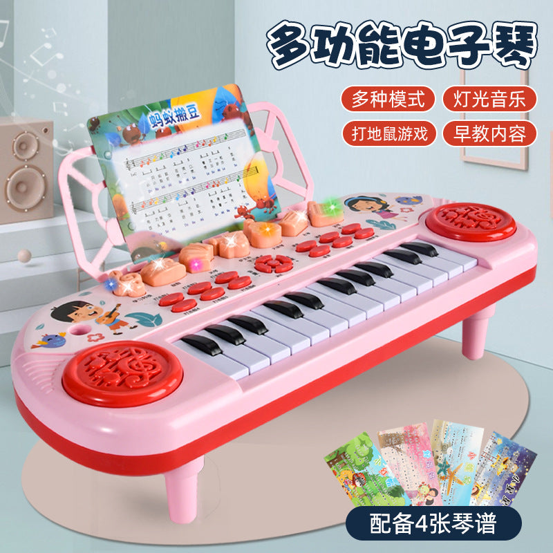 Children's multifunctional electronic keyboard toy - beginner-friendly cartoon piano for ages 0-6 - perfect birthday gift for boys and girls
