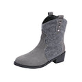 Plus sizeexportexportfall and winternew arrivalladies plus sizecasualfashion short boots pointed toe gray women's shoes