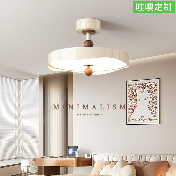 [Wow] French cream wind ceiling light full spectrum eye protection medieval creative milk bean flying saucer children's room chandelier