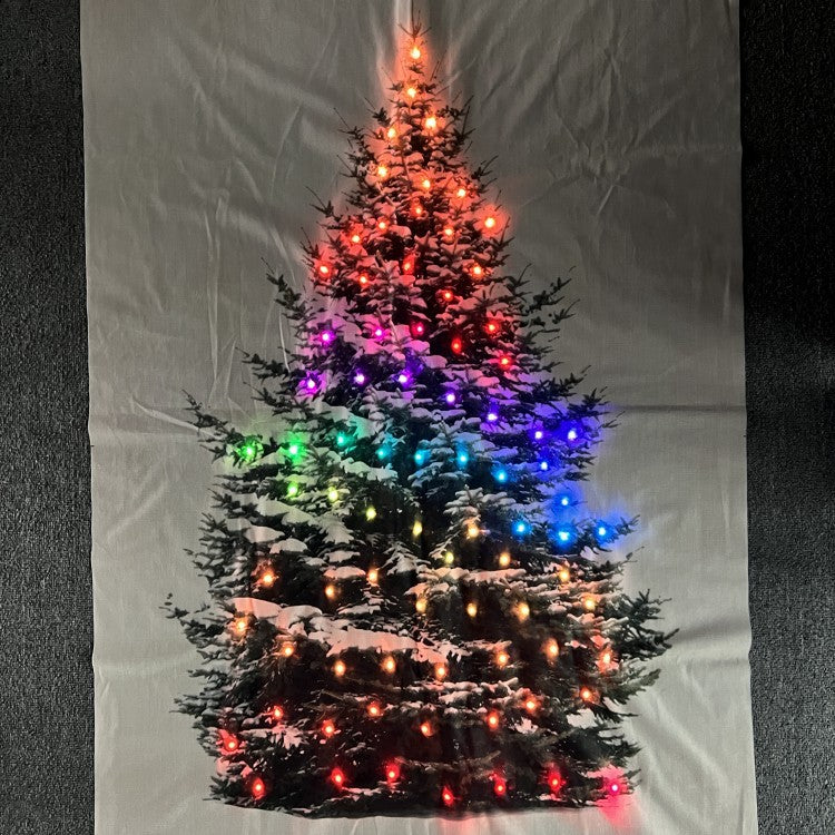 Cross-border Christmas decoration background canvas painting lights, European and American live broadcast dormitory led lighting manufacturers customize the atmosphere