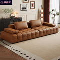Lawrence villa large straight leather sofa living room genuine leather sofa italian normcore first layer cowhide sofa