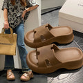 Eva thick-soled slippers 5cm women's fashioneasiest for match2025new arrivaloutwearnon-sliph belt deodorizing filter stomping on shit slippers