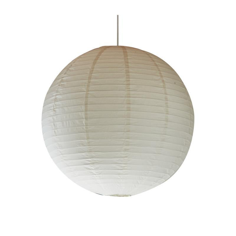 Homestay rice paper chandelier Japanese-style wabi-sabi clothing shop coffee shop lighting bedroom horizontal line round ball lamps retro