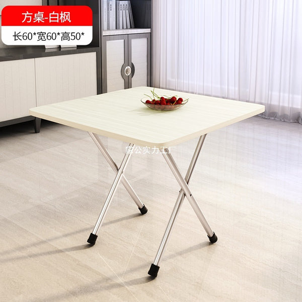 Source factory, folding table, square dining table, small apartment, simple for 2 people and 4 people to eat, small table, simple outdoor