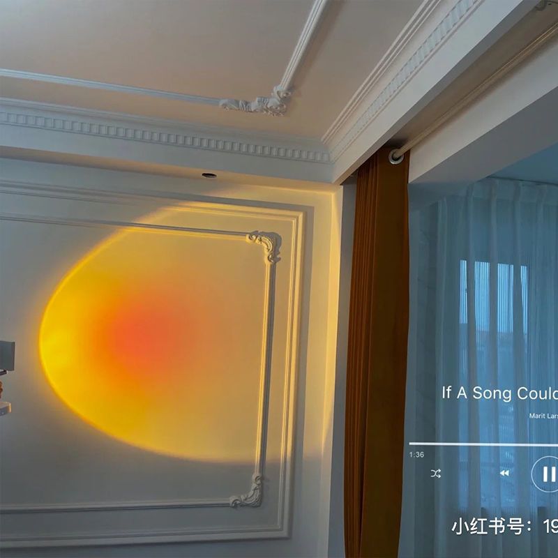 Sunset lamp ins internet celebrity photo projection wall lamp rainbow atmosphere sunset decorative lamp bedside sunset red wall lamp