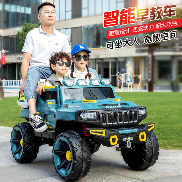 Tank 500 children's electric car four-wheel drive off-road baby with remote control toy car can sit in the stroller