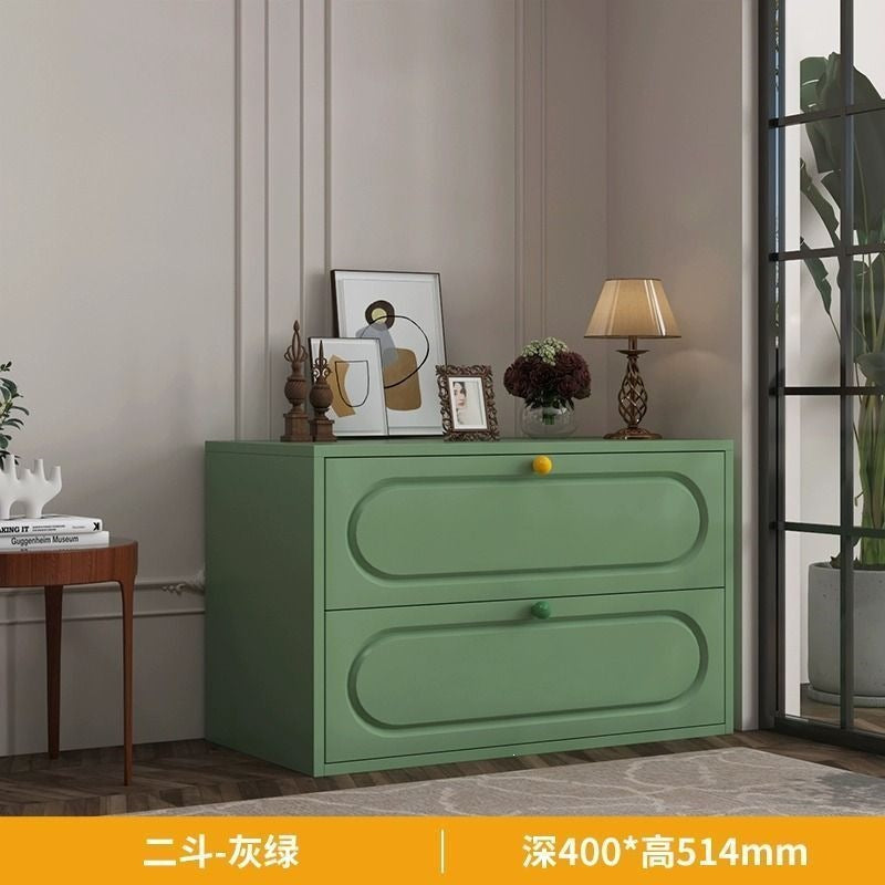 Iron chest of drawers bedroom storage cabinet living room side cabinet modern home steel storage drawer cabinet bedside cabinet