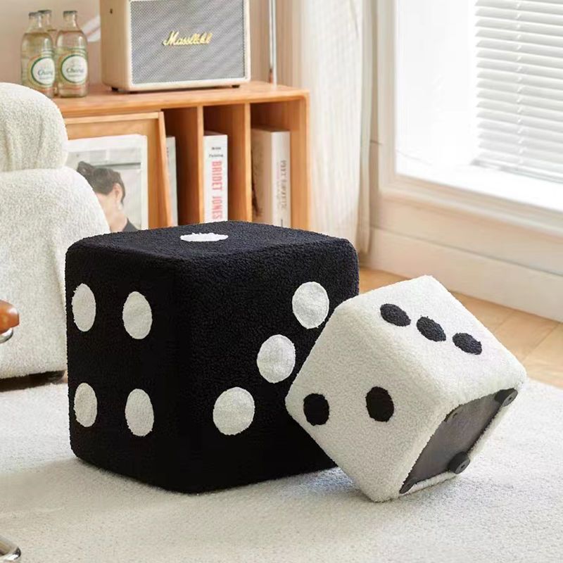 For home door shoe changing stool dice small stool creative stool lambswool living room door foot stool sieve small stool